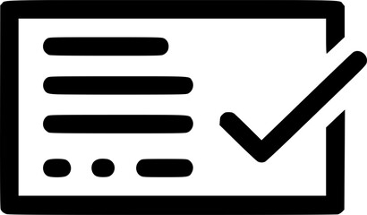 money check glyph vector flat icon

