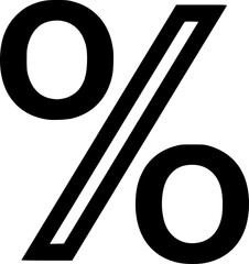 percentage glyph vector flat icon
