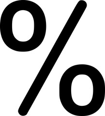 percentage glyph vector flat icon
