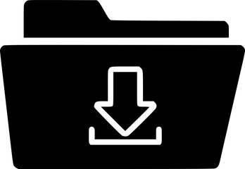 folder download vector flat icon
