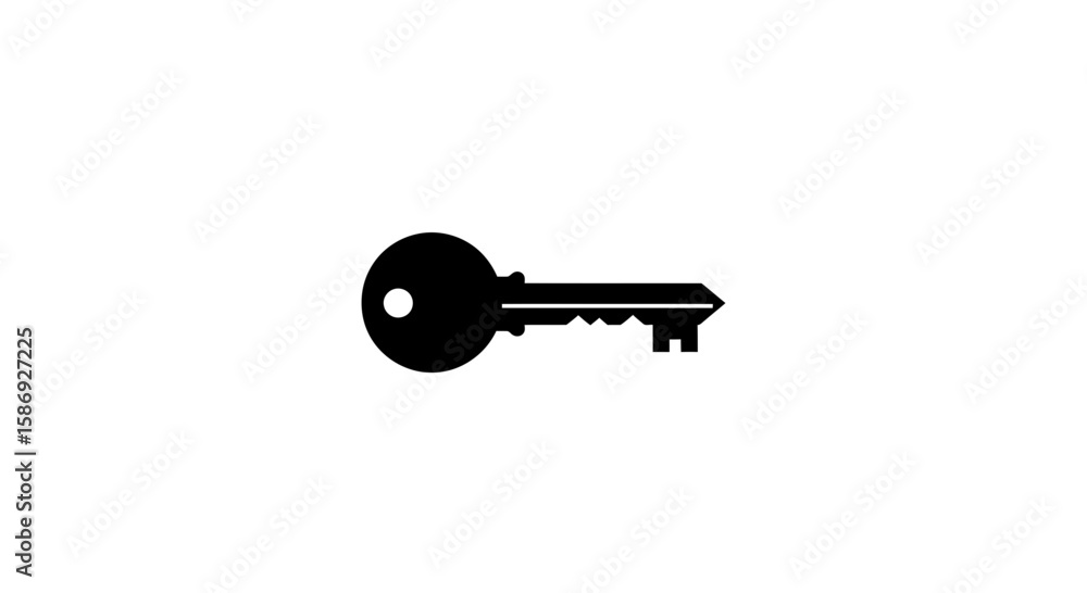Aufkleber vector unlock security with this black key vector graphic for access control and safety solutions pe