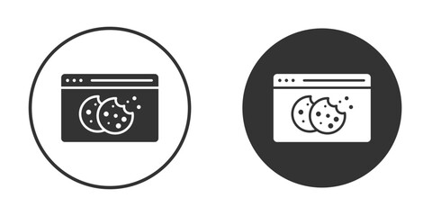 web Cookies icon in modern minimalistic flat versions