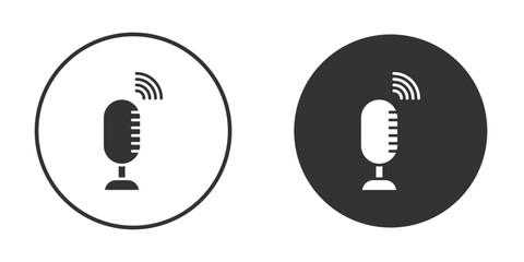 Voice recording icon in modern minimalistic flat versions