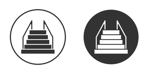 Fototapeta premium Stairs icon in modern minimalistic flat versions