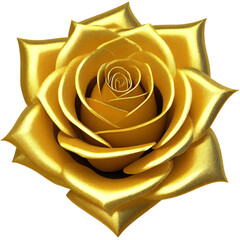 golden rose on white background