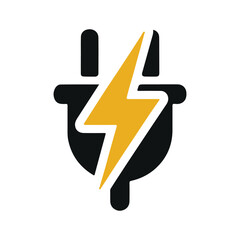 Modern Electric Bolt Logo with Futuristic Blue Light Design