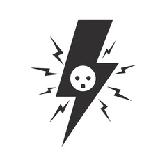 Modern Electric Bolt Logo with Futuristic Blue Light Design