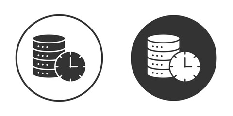 Real time data icon in modern minimalistic flat versions
