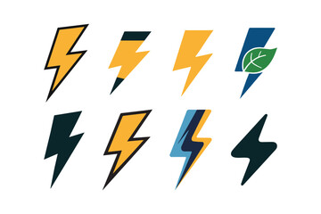 Modern Electric Bolt Logo with Futuristic Blue Light Design