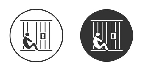 Jail icon in modern minimalistic flat versions
