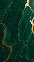 Emerald Elegance A Luxurious Marble Texture with Golden Veins for Sophisticated Designs