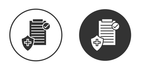 Health insurance icon in modern minimalistic flat versions
