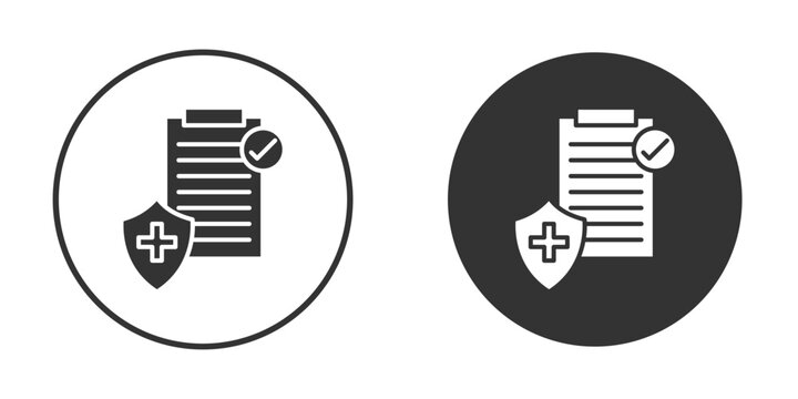 Health insurance icon in modern minimalistic flat versions
