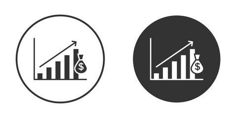 Fiscal policy icon in modern minimalistic flat versions