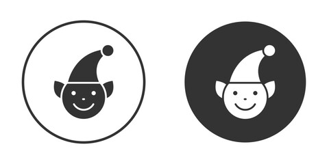 Elf icon in modern minimalistic flat versions