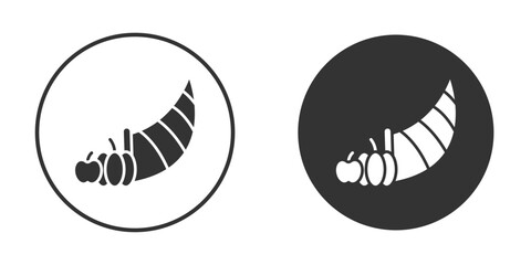 Cornucopia icon in modern minimalistic flat versions
