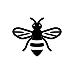 A bee with translucent wings holding a honey dipper