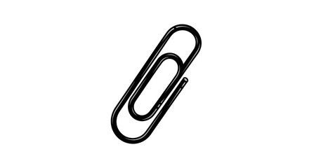 Vector black paper clip stationery office supply holding documents organized school supplies office equipment tool 100