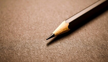 Black pencil on matte black background, luxury stationery