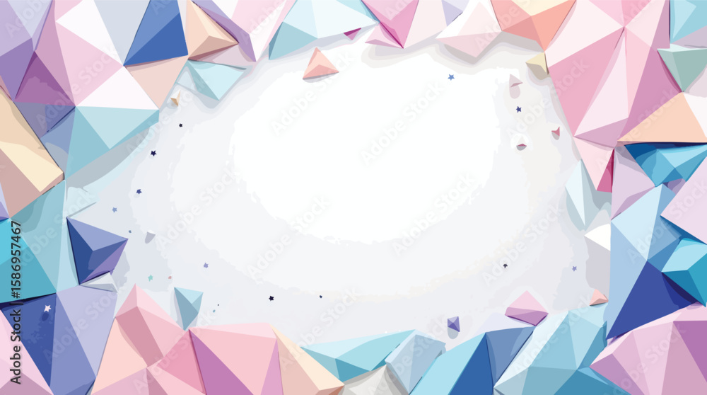 Aufkleber abstract geometric background with a soft pastel color palette and space for text.