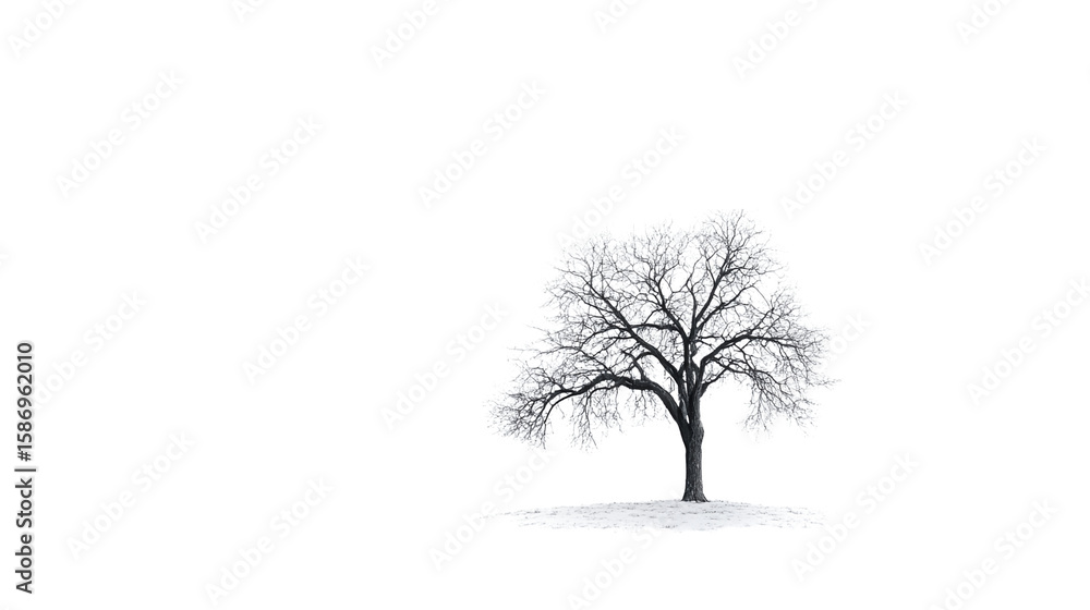 Poster tree isolated on transparent background