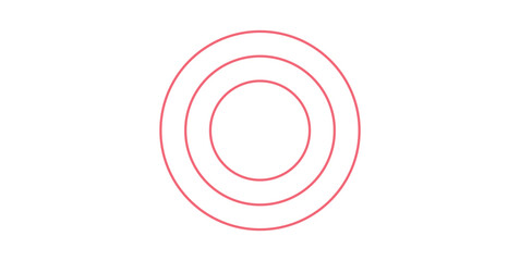 Three Concentric Circles Diagram in Geometry.