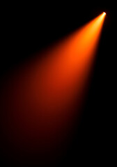 Orange Spotlight Beam, Abstract Light Effect