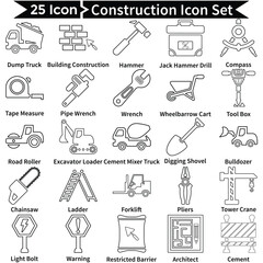 Construction Line Icon Set