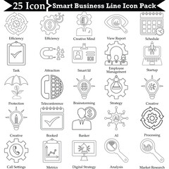 Smart Business Line Icon Pack