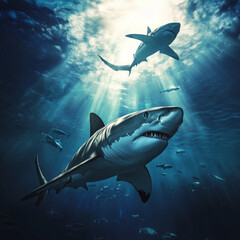 Obraz premium Shark in the sea.