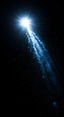 Blue Light Streak, Abstract Comet Tail Effect