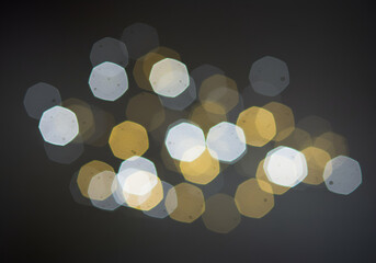 Golden Bokeh Lights, Soft Blurred Background Effect