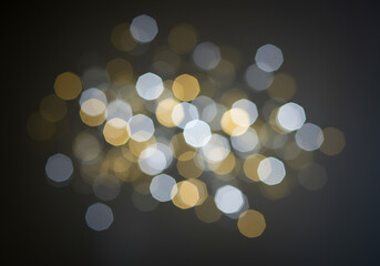 Golden Bokeh Lights, Soft Blurred Background Effect
