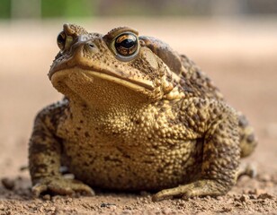 Obraz premium Closeup of an Asian common toad