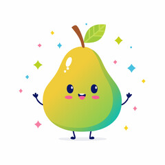 Cute Kawaii Fruit Illustration for Kids