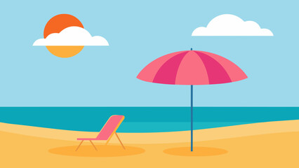 Cheerful Bright Beach Scene Background for Joyful Digital Media