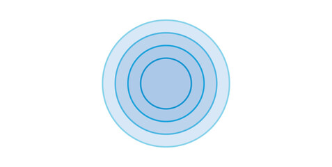 Four Concentric Circles Diagram in Geometry.