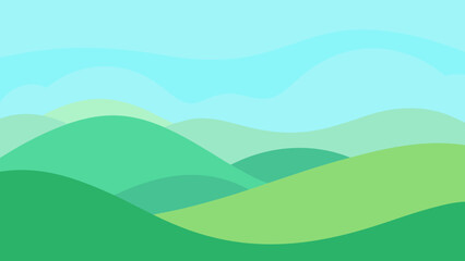 Obraz premium Dreamlike Background with Soft Flowing Green Hills and Serenity