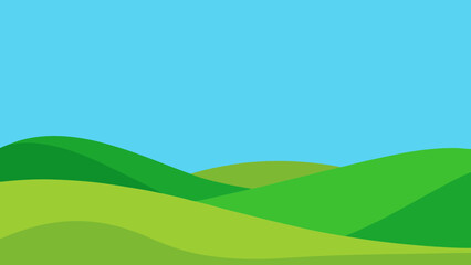 Nature Background with a Focus on Simplicity and Green Hills