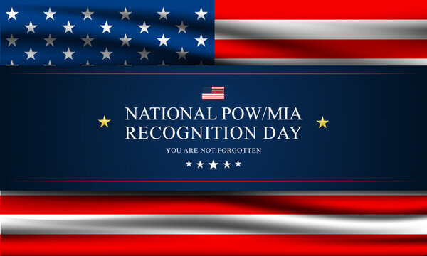 National POW MIA Recognition Day Design Background Illustration