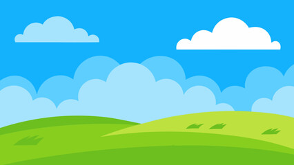 Obraz premium Background Scene Undulating Terrain Covered in Lush Greenery