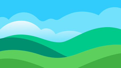 Fototapeta premium Stylized Background of Undulating Green Topography for Artistic Use
