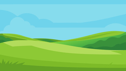 Clean Background Featuring a Lush Green Field Ideal for Serene Scenes