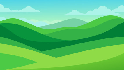 Serene and Untouched Natural Landscape with Deep Green Hues a Tranquil View