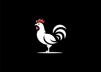 Rooster logo for bold, energetic, or traditional agricultural branding.