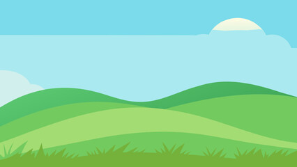 Idyllic Natural Background Gentle Green Gradients