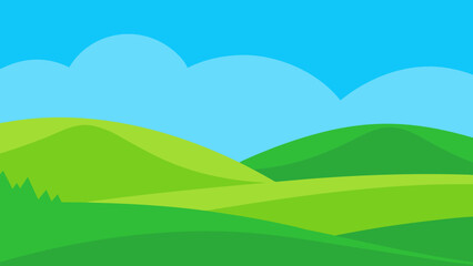 Simple Landscape Background Essential Green Hills
