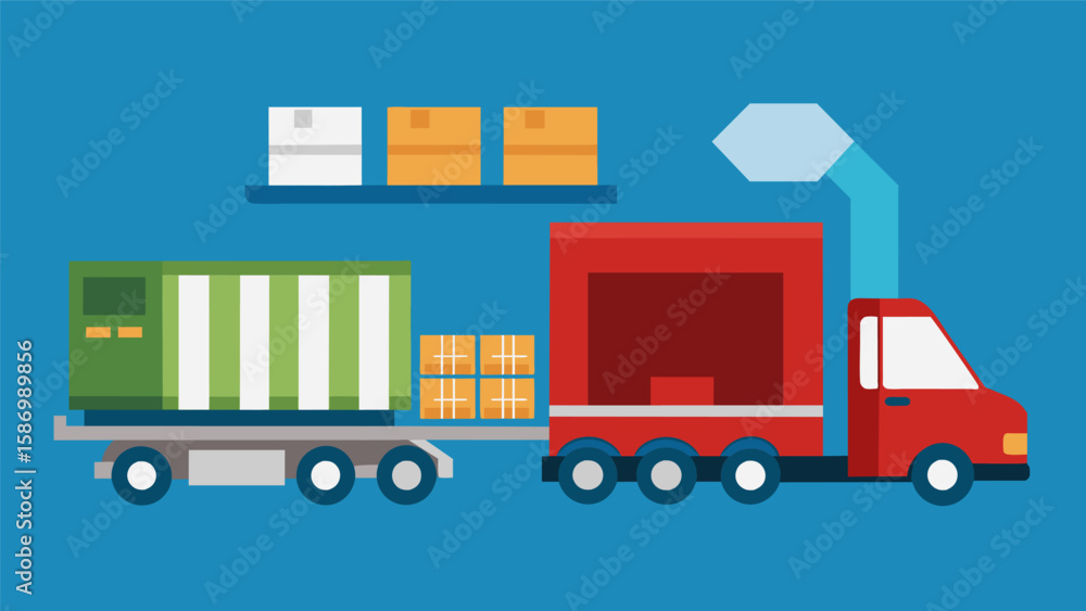 Poster near the loading dock a detailed diagram illustrates how to properly load and secure materials onto 