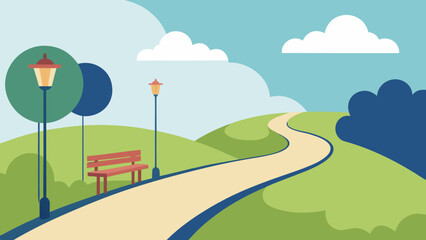 Background Scene of a Park Viewed from a Slight Elevation