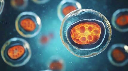 A detailed, photo-realistic diagram illustrating the stages of mitosis cell division, showcasing each phase clearly.